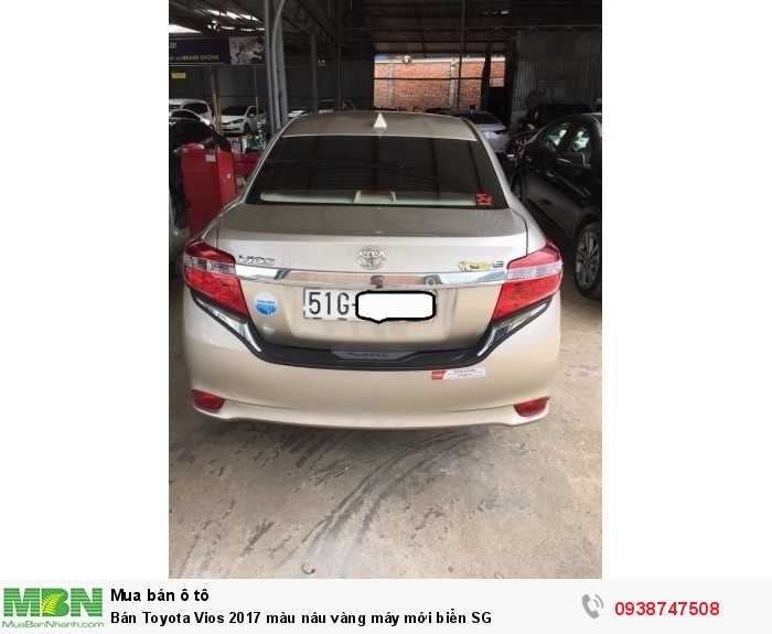 Bán Toyota Vios 2017 màu nâu vàng máy mới biển SG