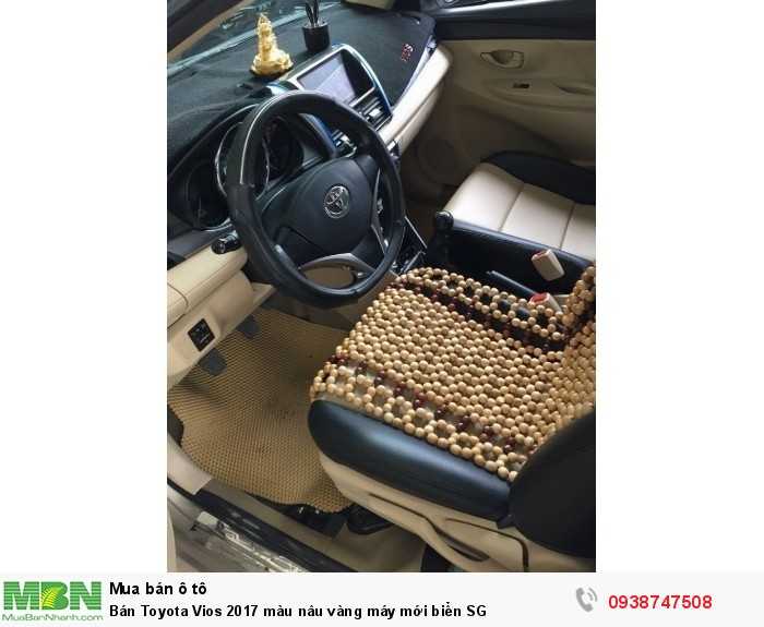 Bán Toyota Vios 2017 màu nâu vàng máy mới biển SG