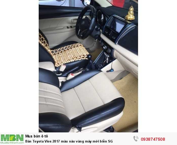 Bán Toyota Vios 2017 màu nâu vàng máy mới biển SG