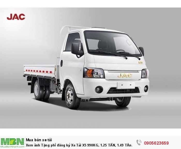 Tặng phí đăng ký Xe Tải X5 990KG, 1.25 TẤN, 1.49 TÂn EURO 4,Thùng dài 3,2M,bh 3 NĂM/100.000KM