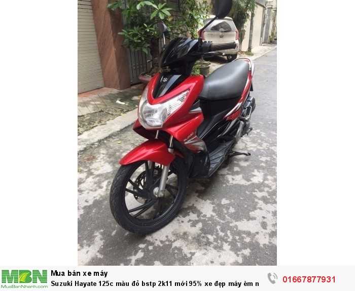 Suzuki Hayate 125c màu đỏ bstp 2k11 mới 95% xe đẹp máy êm nguyên zin nhà sử dụng kỹ bảo dưỡng thay nhớt định kì