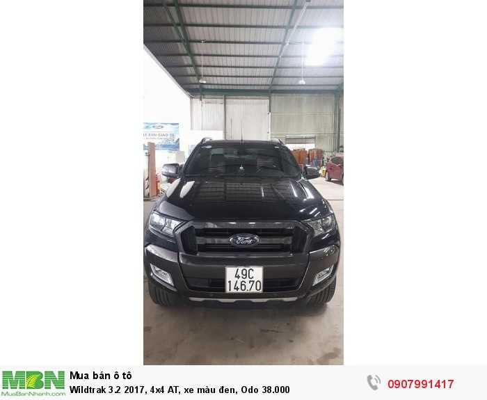 Wildtrak 3.2 2017, 4x4 AT, xe màu đen, Odo 38.000