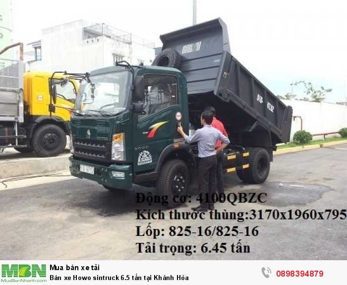 Bán xe Howo sintruck 6.5 tấn tại Khánh Hòa