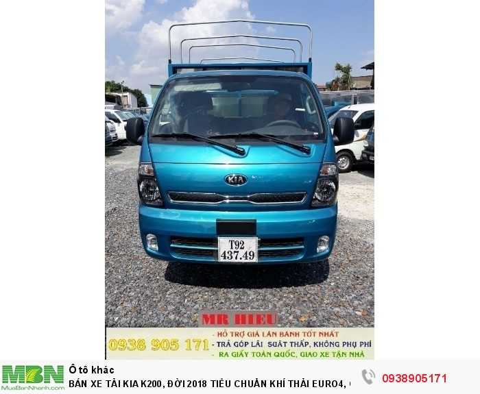 Bán Xe Tải Kia K200, Đời 2018 Tiêu Chuẩn Khí Thải Euro4, Có Hỗ Trợ Trả Góp