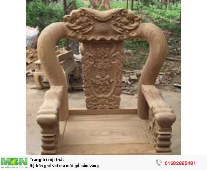 Bộ bàn ghế voi ma mút gỗ cẩm vàng6