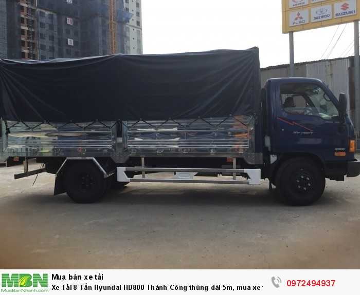 Xe Tải 8 Tấn Hyundai HD800 Thành Công thùng dài 5m, mua xe tặng GPS, Tặng vàng, thời hạn vay lên đến 60 tháng