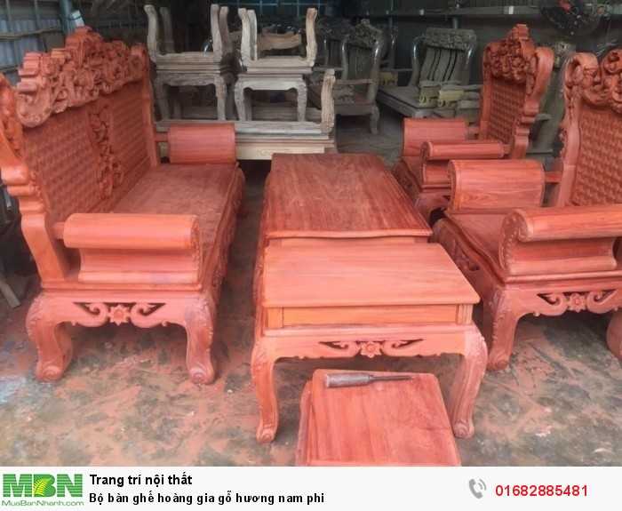Bộ bàn ghế hoàng gia gỗ hương nam phi0