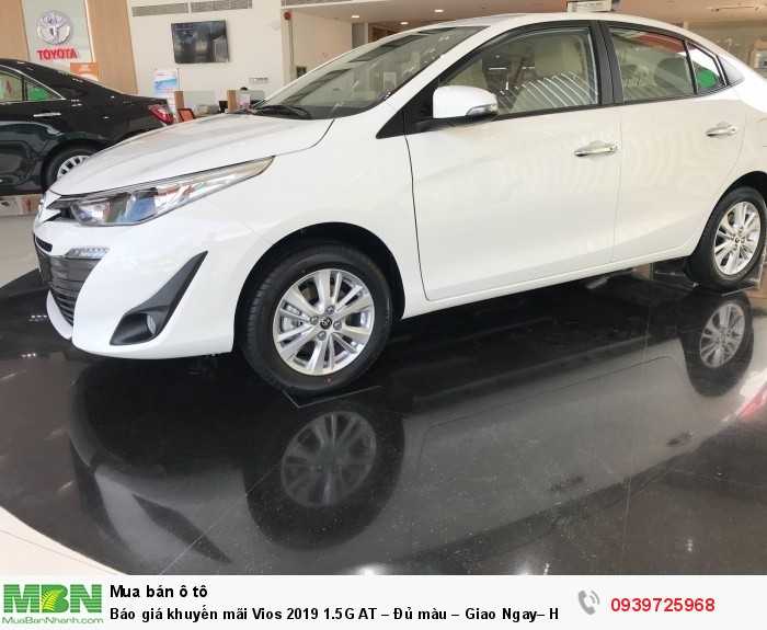 Báo giá khuyến mãi Vios 2019 1.5G AT