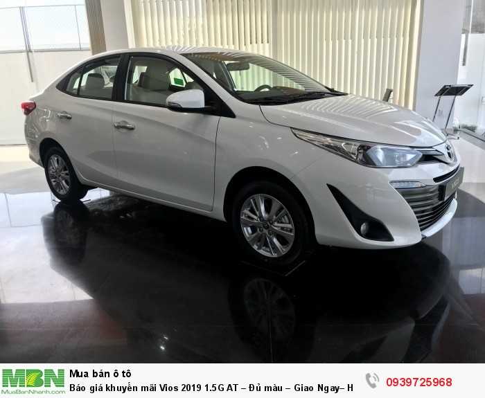 Báo giá khuyến mãi Vios 2019 1.5G AT