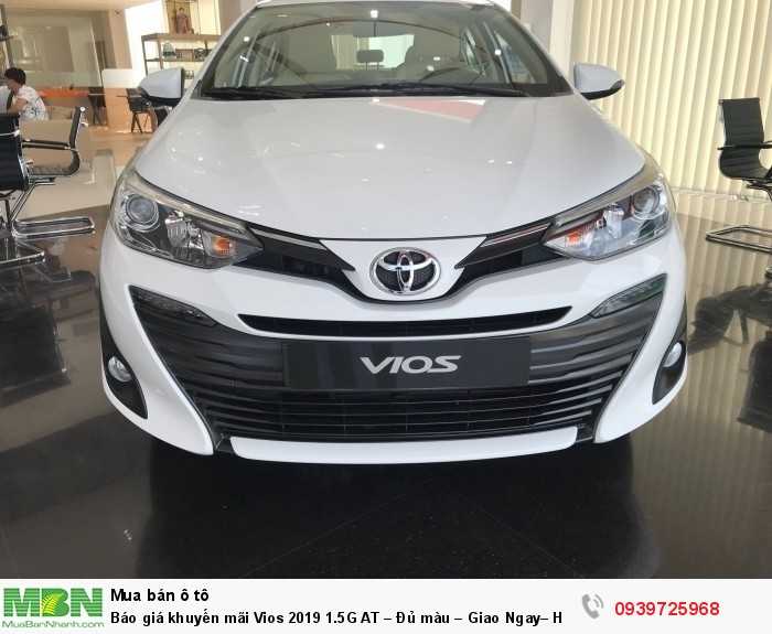 Báo giá khuyến mãi Vios 2019 1.5G AT