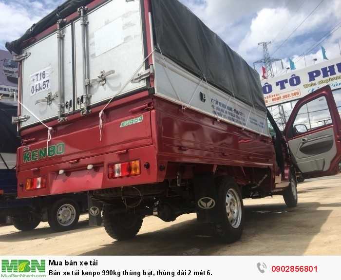 Bán xe tải kenpo 990kg thùng bạt, thùng dài 2 mét 6.