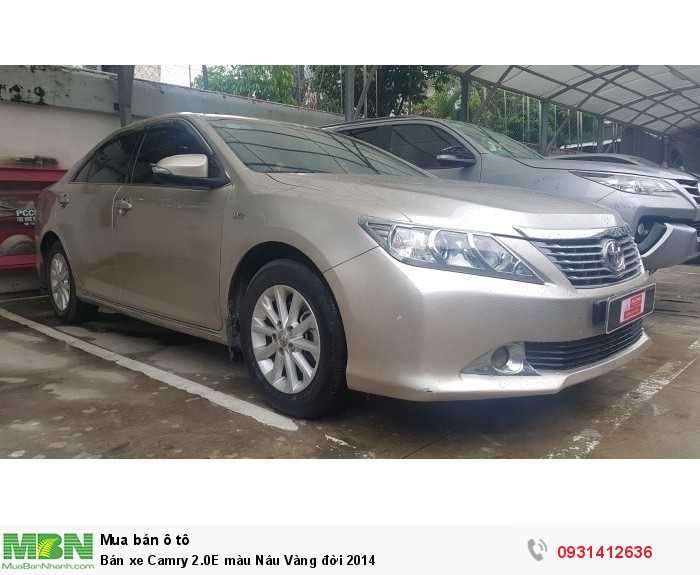 Bán xe Camry 2.0E màu Nâu Vàng đời 2014