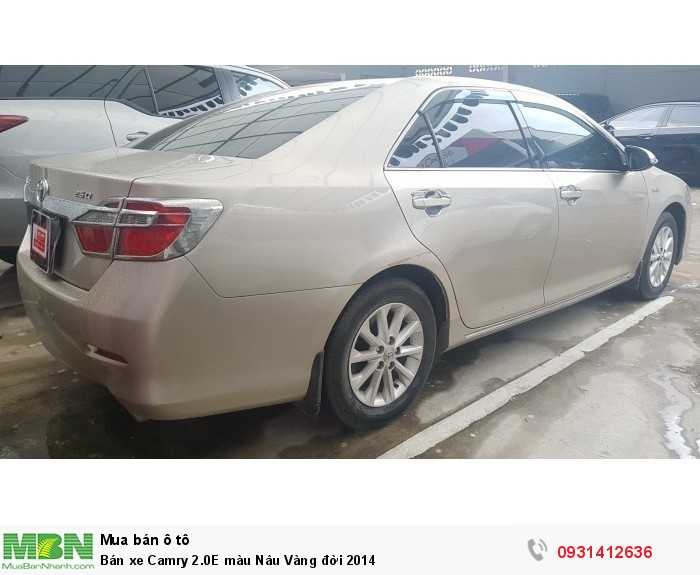 Bán xe Camry 2.0E màu Nâu Vàng đời 2014