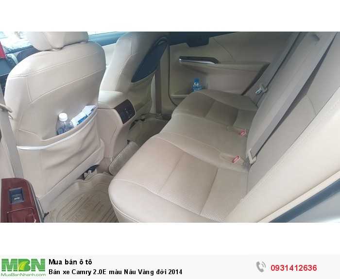 Bán xe Camry 2.0E màu Nâu Vàng đời 2014