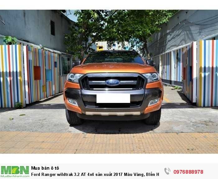 Ford Ranger wildtrak 3.2 AT 4x4 sản xuất 2017 Màu Vàng, BIển Hà Nội