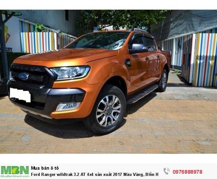Ford Ranger wildtrak 3.2 AT 4x4 sản xuất 2017 Màu Vàng, BIển Hà Nội