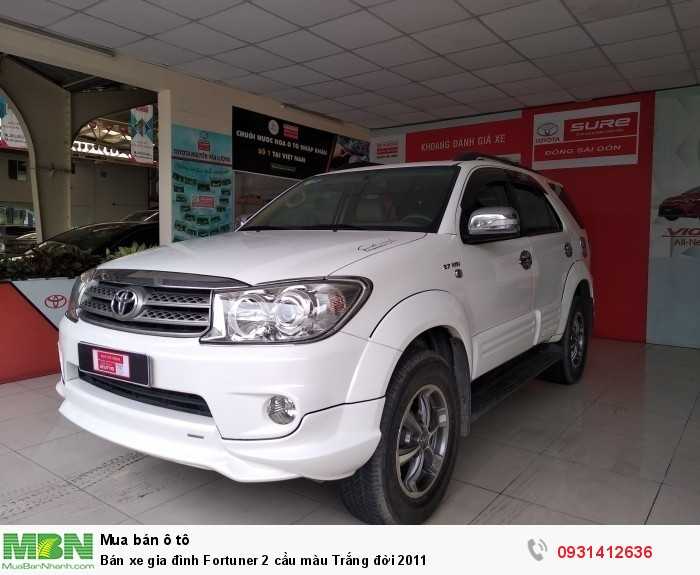 Bán xe gia đình Fortuner 2 cầu màu Trắng đời 2011