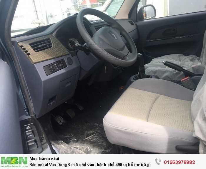 Bán xe tải Van DongBen 5 chổ vào thành phố 490kg hỗ trợ trã góp