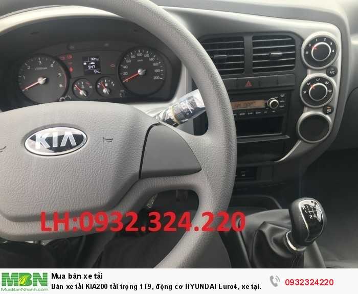 Bán xe tải KIA200 tải trọng 1T9, động cơ HYUNDAI Euro4, xe tại Bình Dương