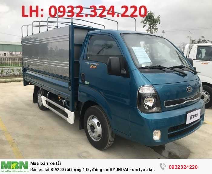 Bán xe tải KIA200 tải trọng 1T9, động cơ HYUNDAI Euro4, xe tại Bình Dương