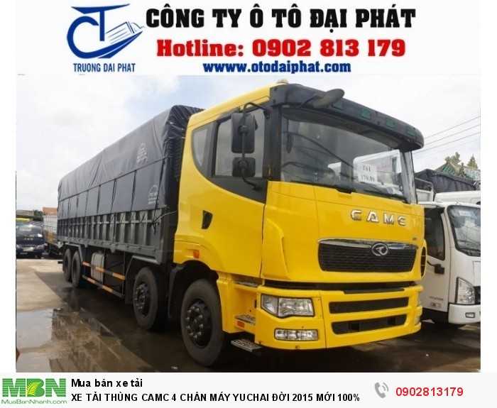XE TẢI THÙNG CAMC 4 CHÂN MÁY YUCHAI ĐỜI 2015 MỚI 100%