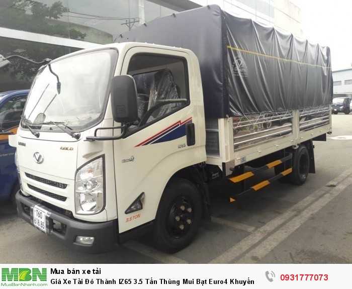 Giá Xe Tải Đô Thành IZ65 3.5 Tấn Thùng Mui Bạt Euro4 Khuyến Mãi 100% Trước Bạ