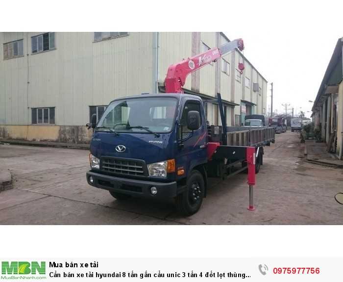Cần bán xe tải hyundai 8 tấn gắn cẩu unic 3 tấn 4 đốt lọt thùng 6.2m giá ưu đãi