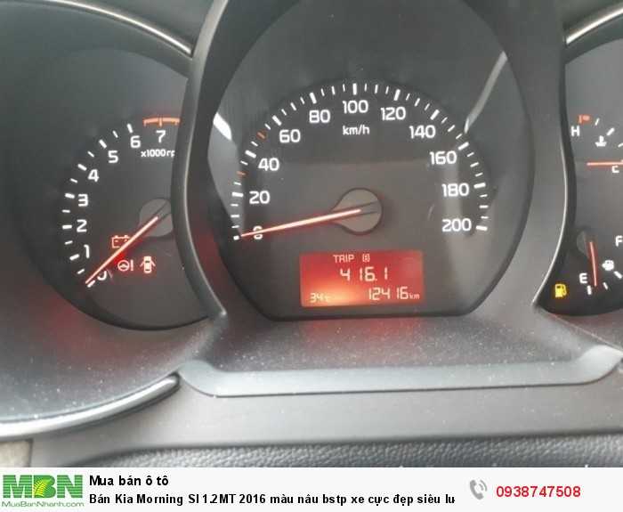 Bán Kia Morning SI 1.2MT 2016 màu nâu bstp xe cực đẹp siêu lướt