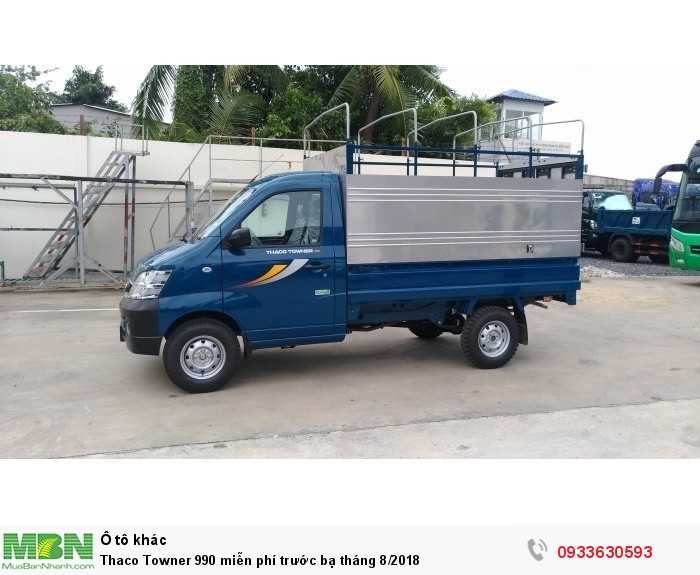 Thaco Towner 990 miễn phí trước bạ tháng 8/2018