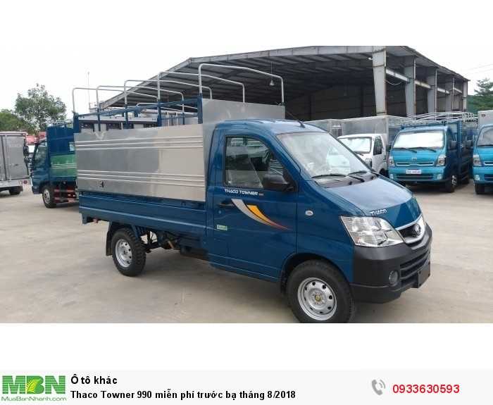 Thaco Towner 990 miễn phí trước bạ tháng 8/2018