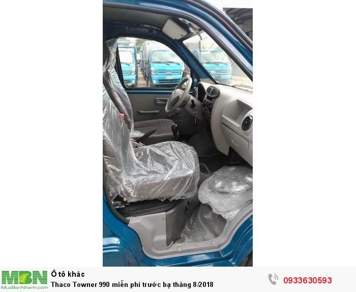 Thaco Towner 990 miễn phí trước bạ tháng 8/2018