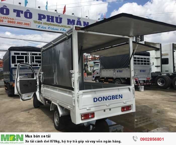 Xe tải cánh dơi 870kg, hộ trợ trả góp và vay vốn ngân hàng.