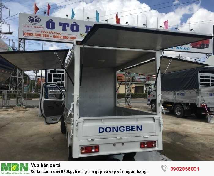Xe tải cánh dơi 870kg, hộ trợ trả góp và vay vốn ngân hàng.