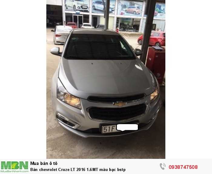 Bán chevrolet Cruze LT 2016 1.6MT màu bạc bstp