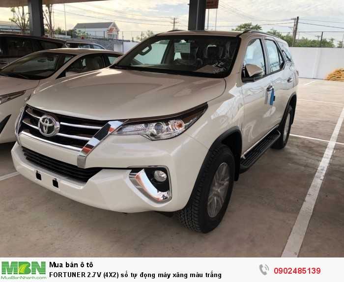 FORTUNER 2.7V (4X2)  số tự đọng máy xăng màu trắng