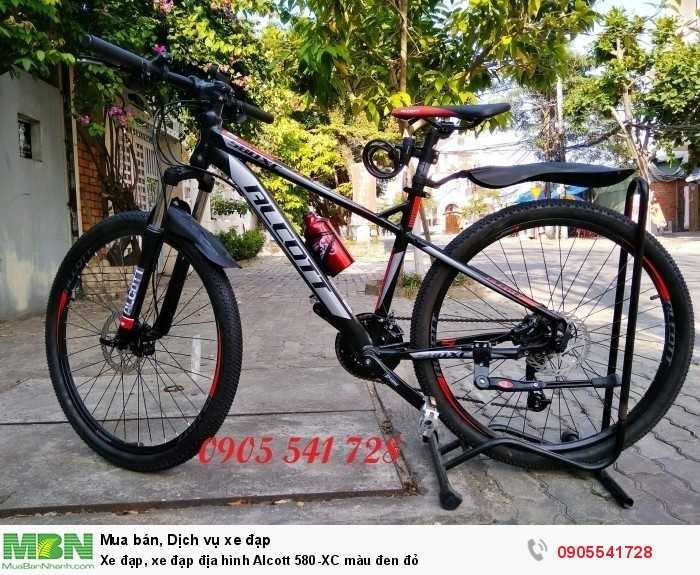 Xe đạp, xe đạp địa hình Alcott 580-XC màu đen đỏ