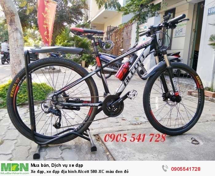 Xe đạp, xe đạp địa hình Alcott 580-XC màu đen đỏ