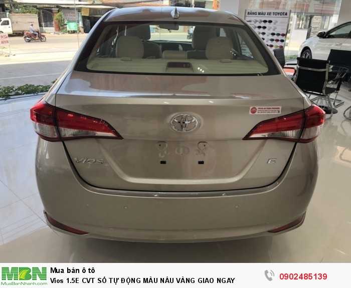 Vios 1.5e cvt số tự động màu nâu vàng giao ngay