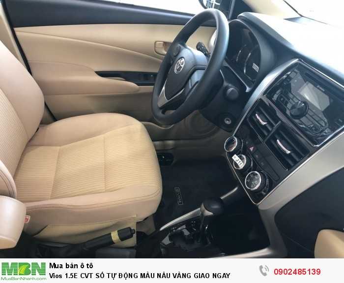 Vios 1.5e cvt số tự động màu nâu vàng giao ngay