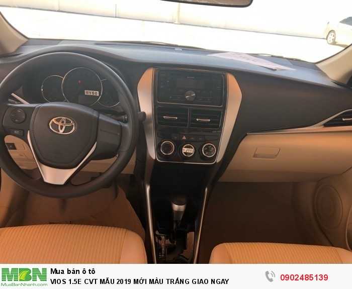 Vios 1.5e Cvt Mẫu 2019 Mới  Màu Trắng Giao Ngay