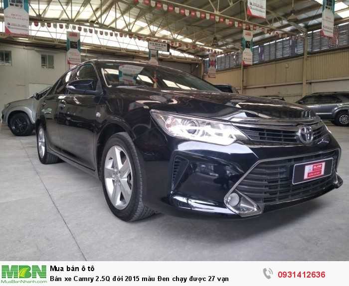 Bán xe Camry 2.5Q đời 2015 màu Đen chạy được 27 vạn