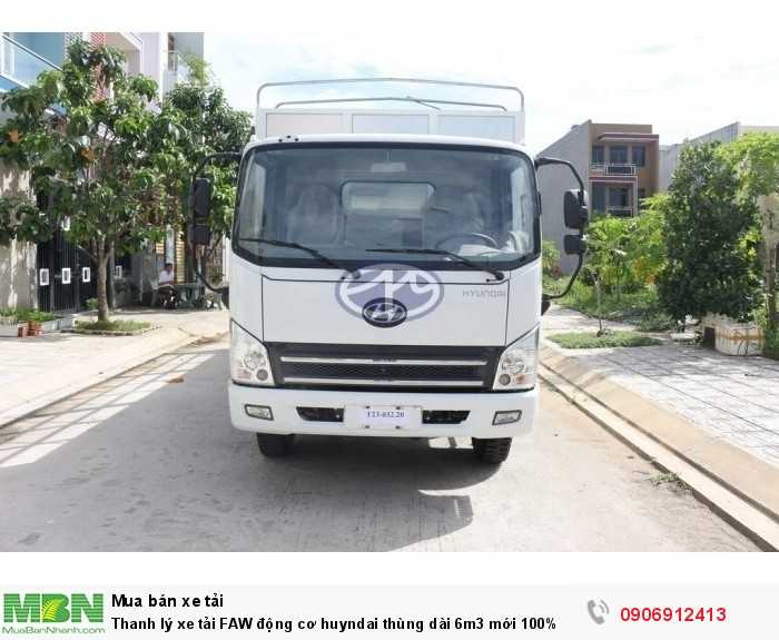 Thanh lý xe tải FAW động cơ huyndai thùng dài 6m3 mới 100%