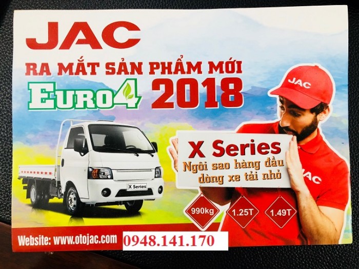 Bán xe tải jacx99 thùng kín 990kg ^ công nghệ isuzu - euro 4 * siêu hot với 50 phần quà hấp dẫn