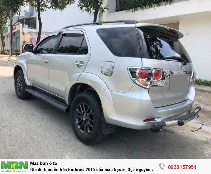 Gia đình muốn bán Fortuner 2015 dầu màu bạc xe đẹp nguyên zin