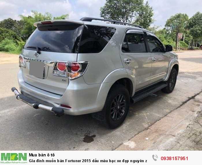 Gia đình muốn bán Fortuner 2015 dầu màu bạc xe đẹp nguyên zin