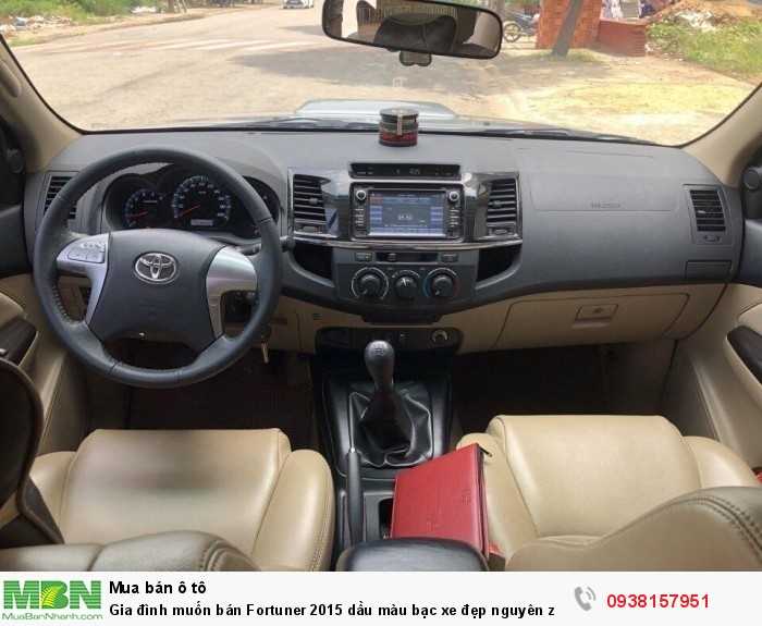 Gia đình muốn bán Fortuner 2015 dầu màu bạc xe đẹp nguyên zin