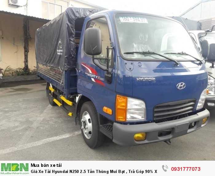 Giá Xe Tải Hyundai N250 2.5 Tấn Thùng Mui Bạt , Trả Góp 90% Xe Giao Ngay