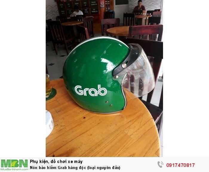 Nón bảo hiểm Grab hàng độc (loại nguyên đầu)