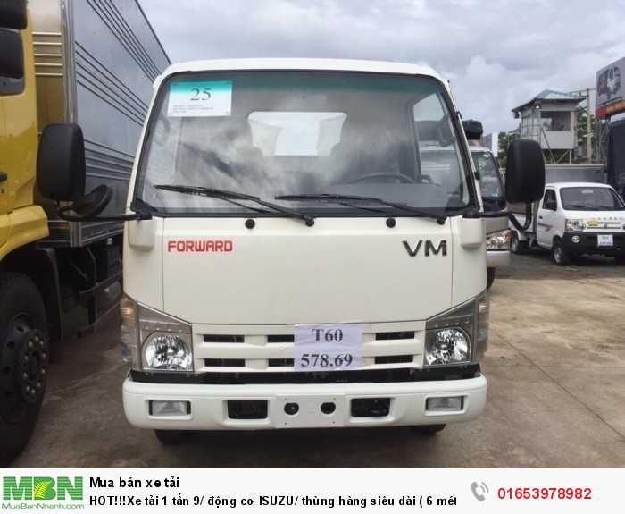 HOT!!!Xe tải 1 tấn 9/ động cơ ISUZU/ thùng hàng siêu dài ( 6 mét 2).