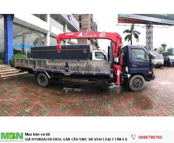 Giá Hyundai Hd120sl Gắn Cẩu Unic Ur-V344 Loại 3 Tấn 4 Đốt Thùng Dài.
